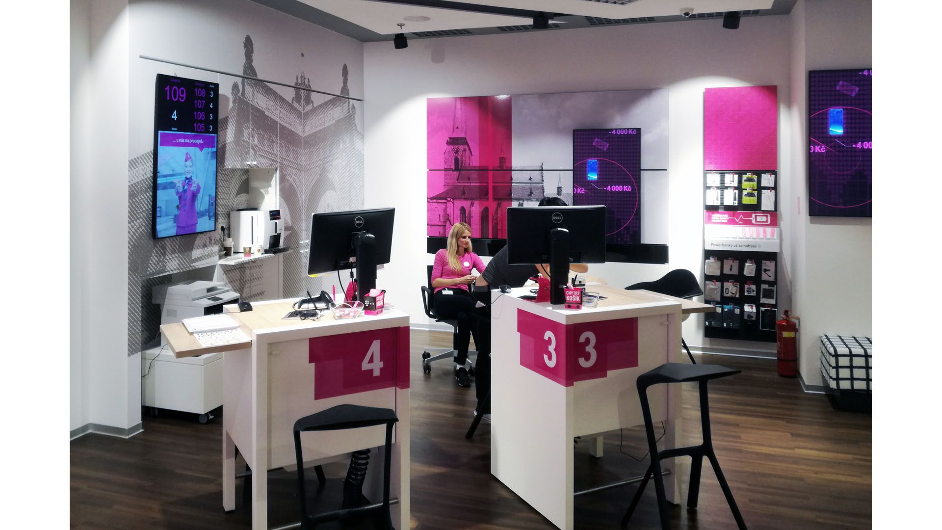 T-mobile CZ interiérový dizajn