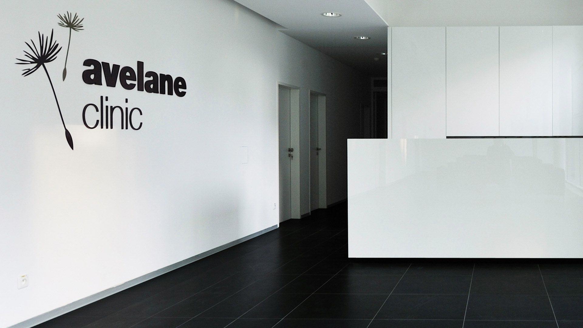 Vstup Avelane Clinic - realizácia dizajnu